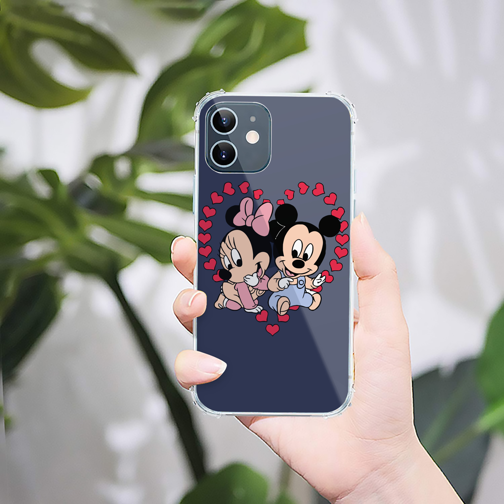 （画像用） ミッキーマウス Mickey Mouse 【iPhone 12シリーズ対応】透明スマホケース（クリアソフトケース）
